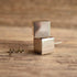Modernist Cube Earrings Signed Sterling Silver HOB